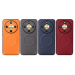 Honor X70 5G / X9d 5G / Magic8 Lite 5G-etui med kulfibertekstur, læderbelægning, TPU-PC-mobilcover med metalring til magnetisk bilholder