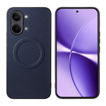 Xiaomi Poco X8 Pro Max 5G / Redmi Turbo 5 Max 5G-skal med kolfiberstruktur, läderbeläggning, TPU PC-mobilskal med metallring för magnetiskt bilfäste