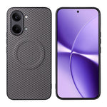 Xiaomi Poco X8 Pro Max 5G / Redmi Turbo 5 Max 5G-skal med kolfiberstruktur, läderbeläggning, TPU PC-mobilskal med metallring för magnetiskt bilfäste