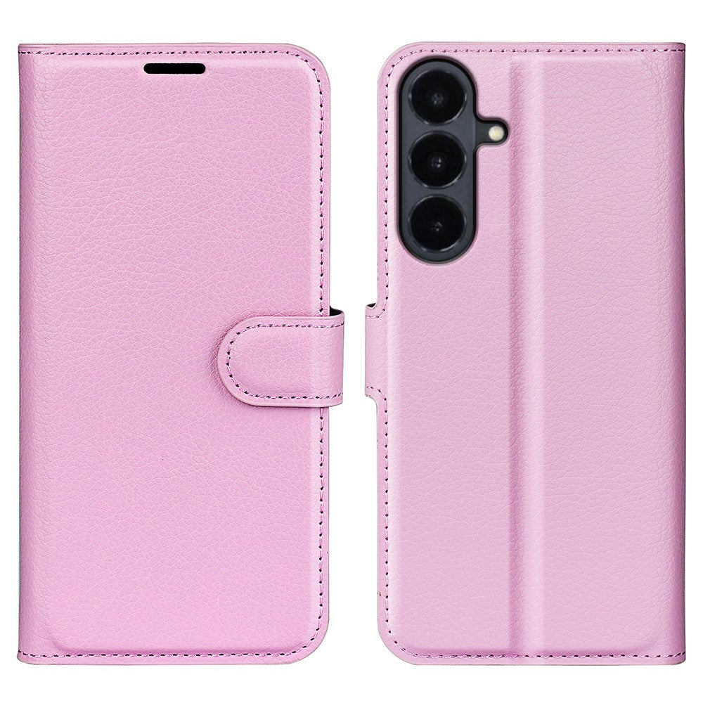 Samsung Galaxy S26 FE-skal Plånboksfodral Litchy Texture Stötsäkert Läderfodral