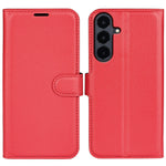 Til Samsung Galaxy S26 FE Coverpung Stativ Litchi Tekstur Stødsikkert Læder Telefoncover