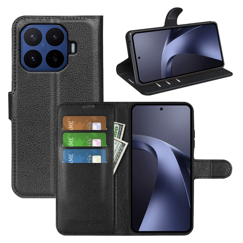 For Xiaomi 17T Pro Case Wallet Stand Litchi Texture Shockproof Leather Phone Cover