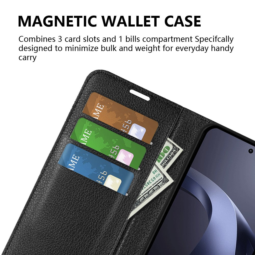 For Xiaomi 17T Pro Case Wallet Stand Litchi Texture Shockproof Leather Phone Cover