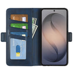 Til Samsung Galaxy S26 FE Cover Kalvetekstur Læder Pung Telefoncover