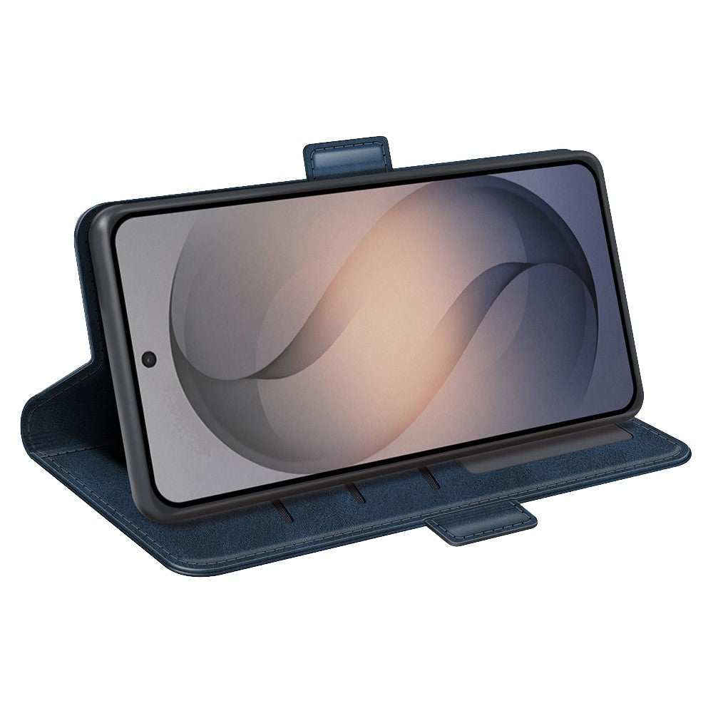 Til Samsung Galaxy S26 FE Cover Kalvetekstur Læder Pung Telefoncover