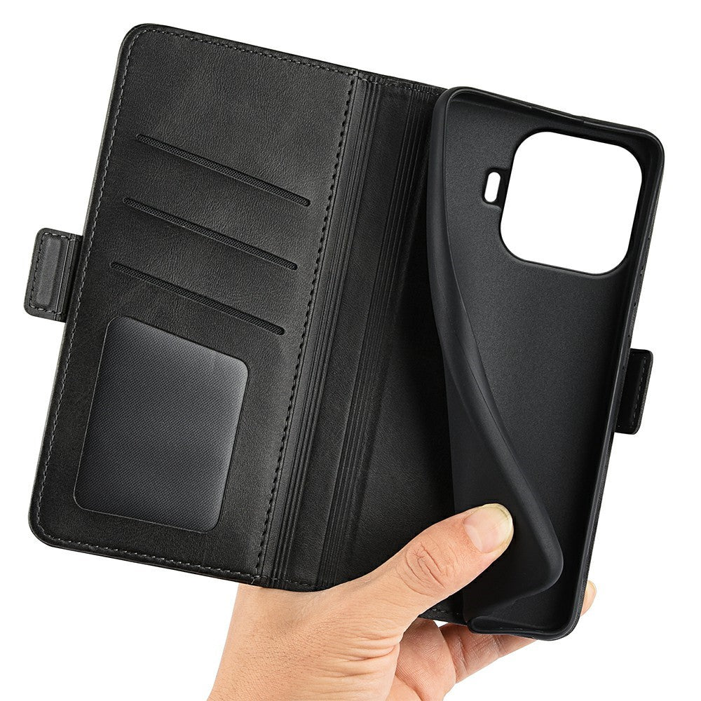 Til Xiaomi 17T Pro Cover Kalveskindsstruktur Læder Pung Telefoncover