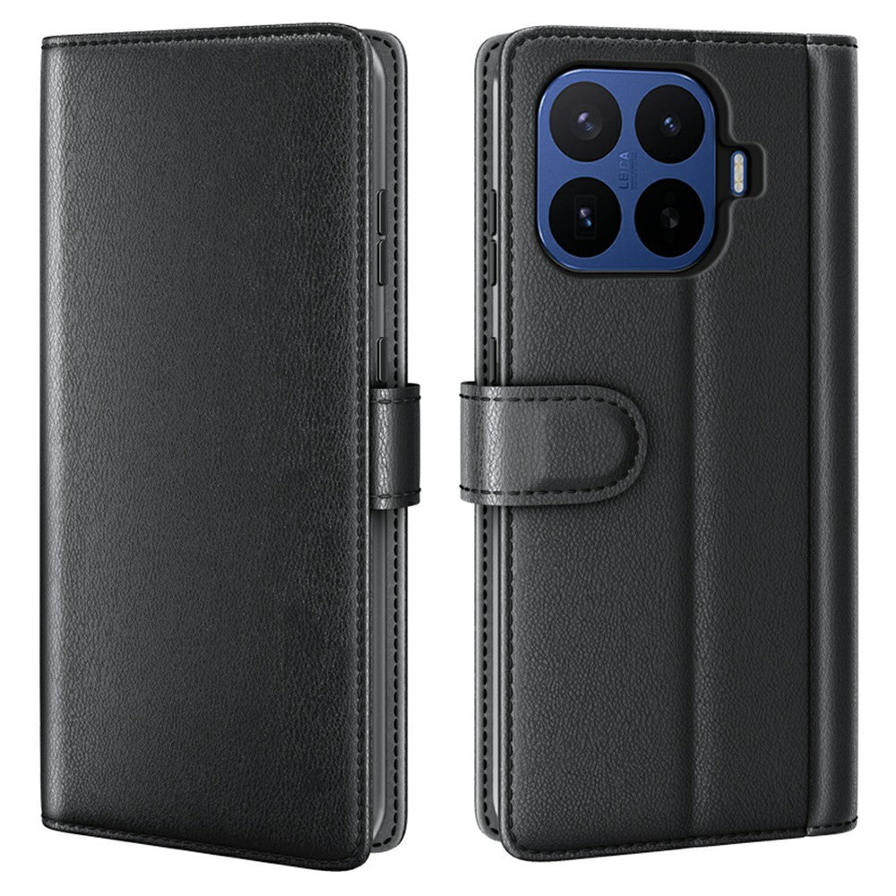 For Xiaomi 17T Pro Case Genuine Split Leather Phone Cover with Wallet Stand