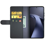 For Xiaomi 17T Pro Case Genuine Split Leather Phone Cover with Wallet Stand