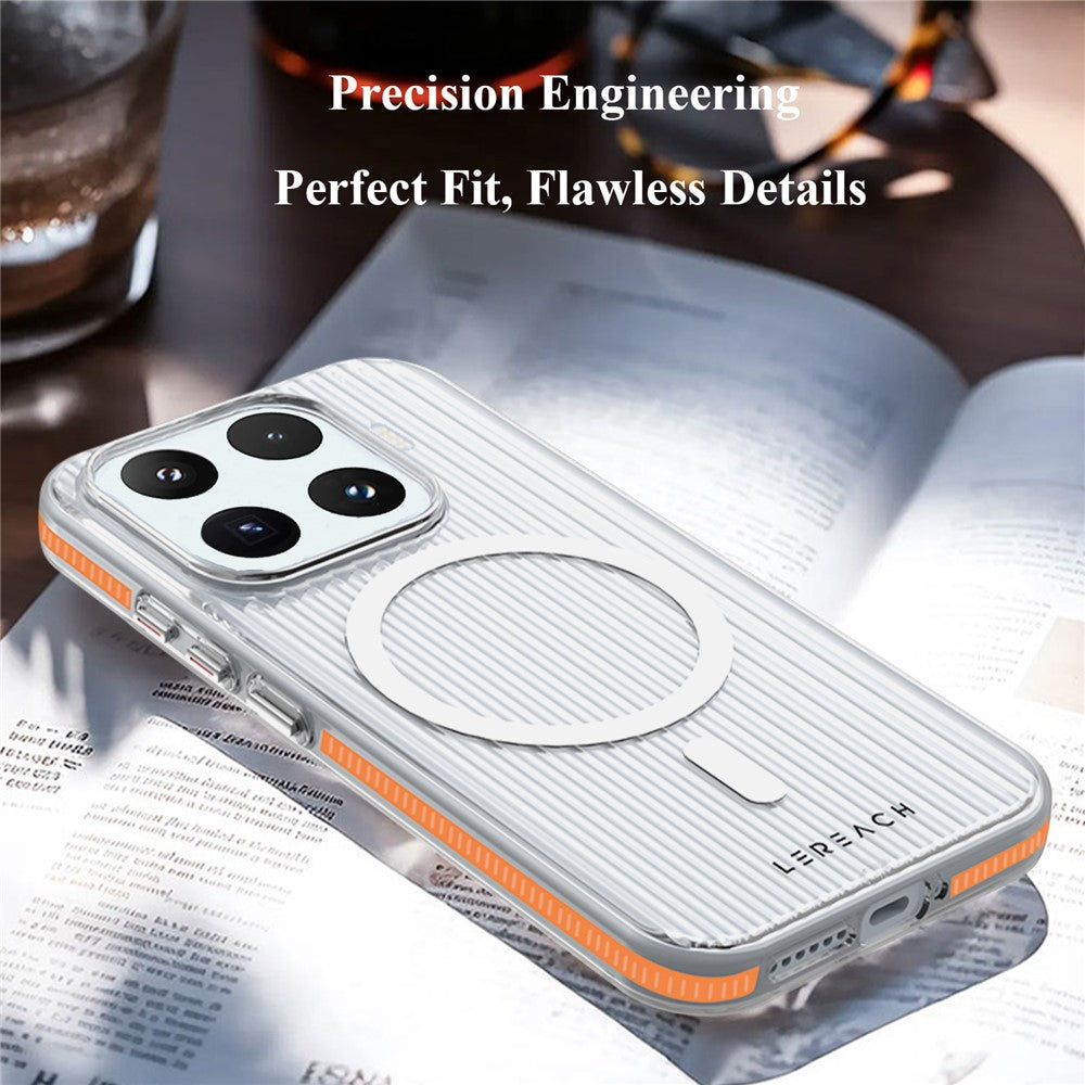 LEREACH TOC Series for Xiaomi 17T Pro Magnetic Case Flowing Grid PC Phone Cover