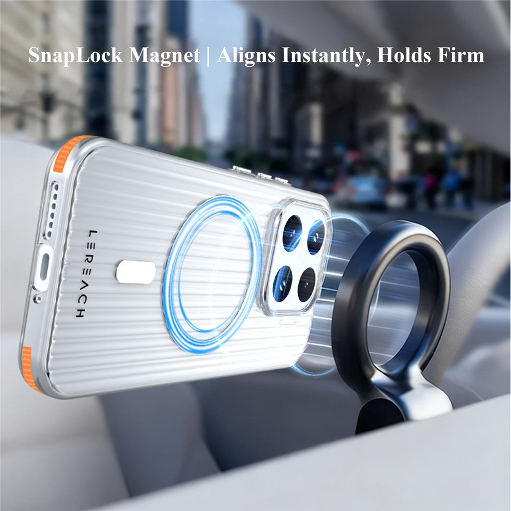 LEREACH TOC Series for Xiaomi 17T Magnetic Case Flowing Grid PC Phone Cover