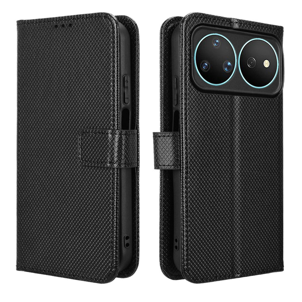 For Huawei nova 16 Pro 5G / Huawei nova 16 Ultra 5G Leather Wallet Case with Strap Diamond Texture Phone Cover