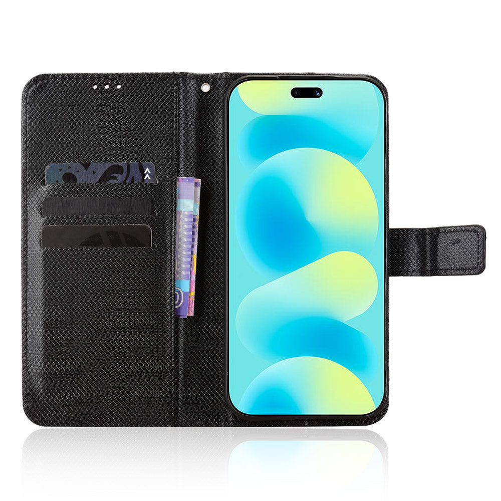 For Huawei nova 16 Pro 5G / Huawei nova 16 Ultra 5G Leather Wallet Case with Strap Diamond Texture Phone Cover
