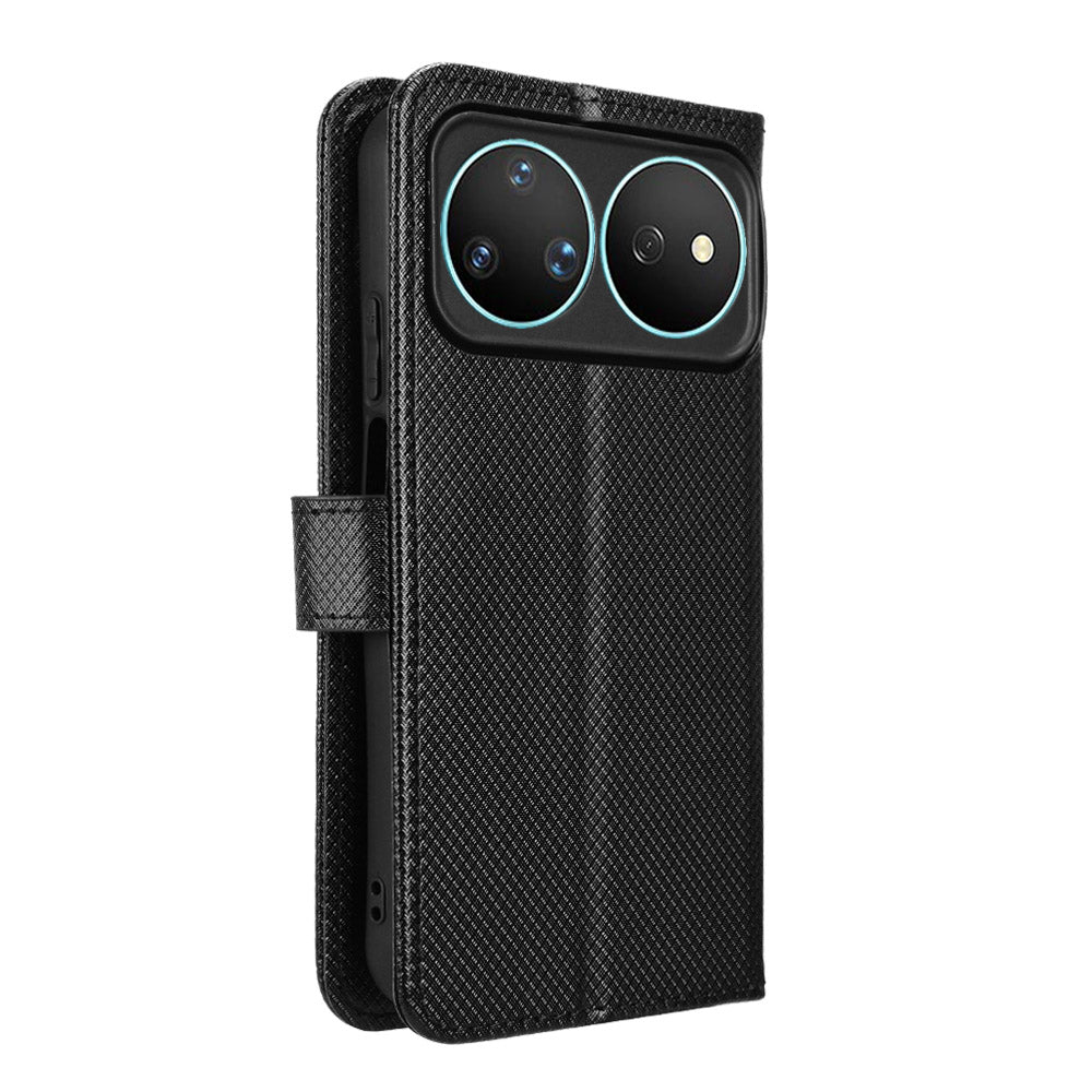 For Huawei nova 16 Pro 5G / Huawei nova 16 Ultra 5G Leather Wallet Case with Strap Diamond Texture Phone Cover