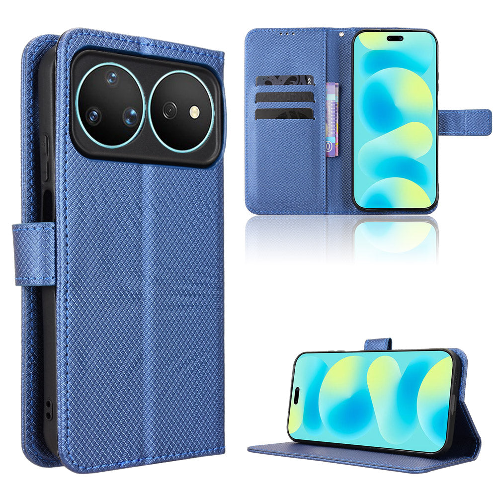 For Huawei nova 16 Pro 5G / Huawei nova 16 Ultra 5G Leather Wallet Case with Strap Diamond Texture Phone Cover