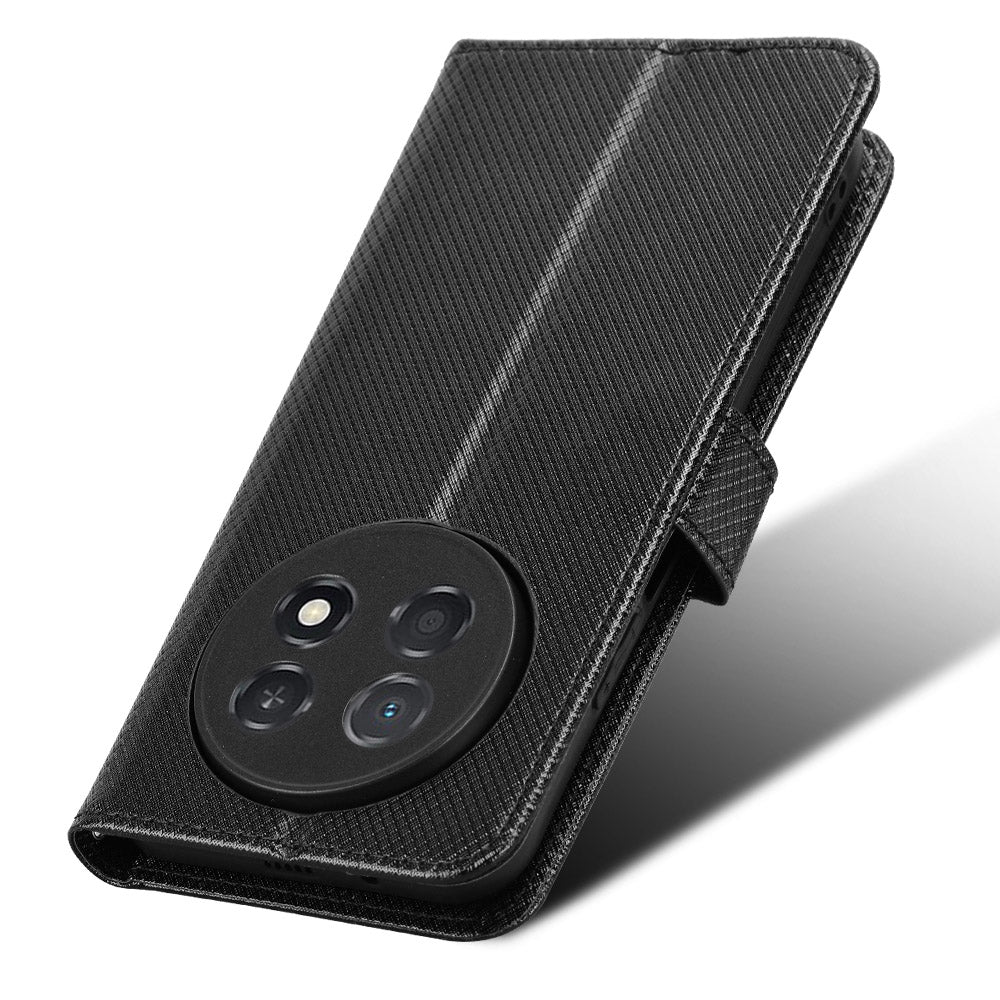 Huawei Enjoy 90 Pro Max / Huawei nova 15 Max Läderplånboksfodral med rem Diamantstruktur mobilskal