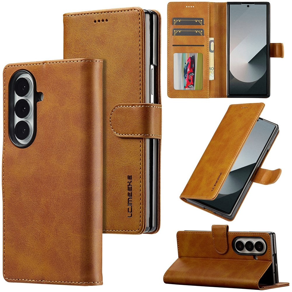 LC.IMEEKE til Samsung Galaxy Z Fold8 Ultra Cover Pung Kalvetekstur Læder Telefoncover