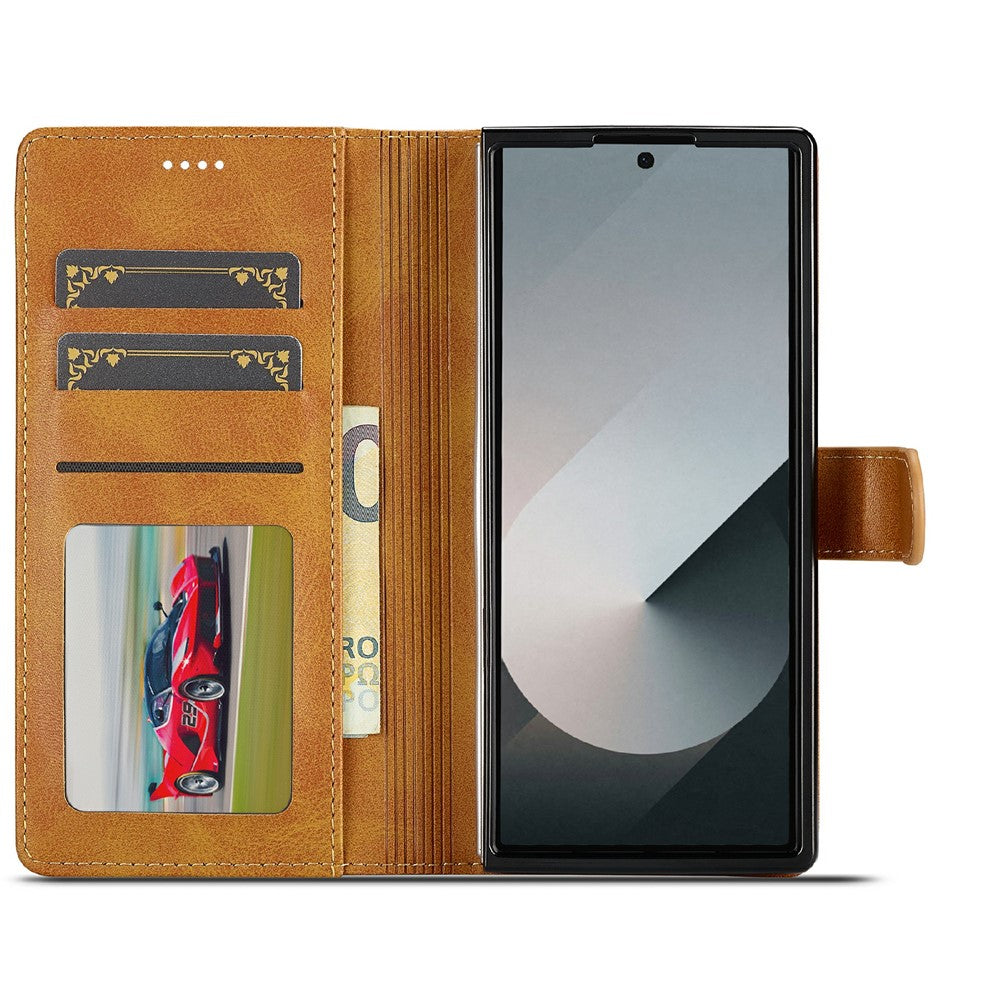 LC.IMEEKE til Samsung Galaxy Z Fold8 Ultra Cover Pung Kalvetekstur Læder Telefoncover