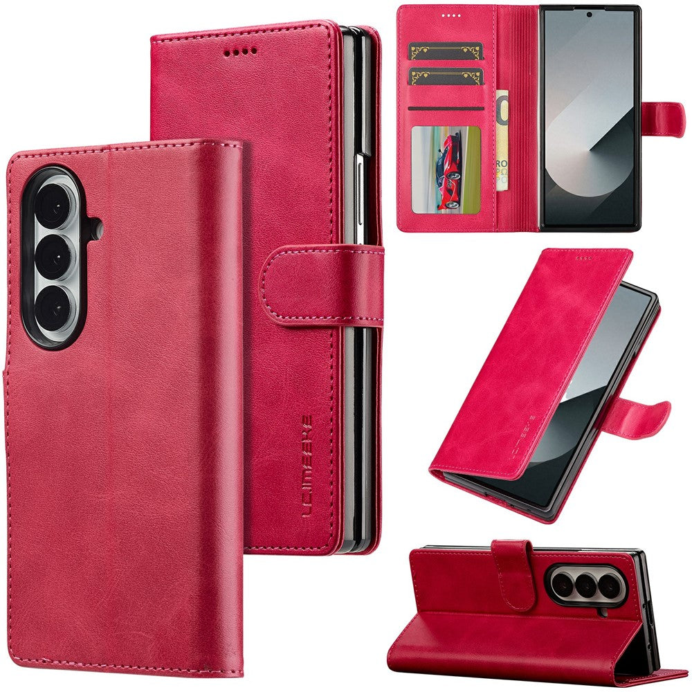 LC.IMEEKE til Samsung Galaxy Z Fold8 Ultra Cover Pung Kalvetekstur Læder Telefoncover