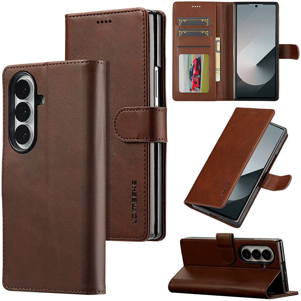 LC.IMEEKE til Samsung Galaxy Z Fold8 Ultra Cover Pung Kalvetekstur Læder Telefoncover