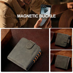 LC.IMEEKE for Samsung Galaxy Z Flip8 Case Calf Texture PU Leather Phone Cover