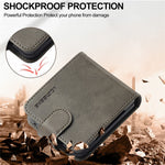 LC.IMEEKE for Samsung Galaxy Z Flip8 Case Calf Texture PU Leather Phone Cover