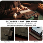 LC.IMEEKE for Samsung Galaxy Z Flip8 Case Calf Texture PU Leather Phone Cover