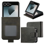 LC.IMEEKE for Samsung Galaxy Z Flip8 Case Calf Texture PU Leather Phone Cover