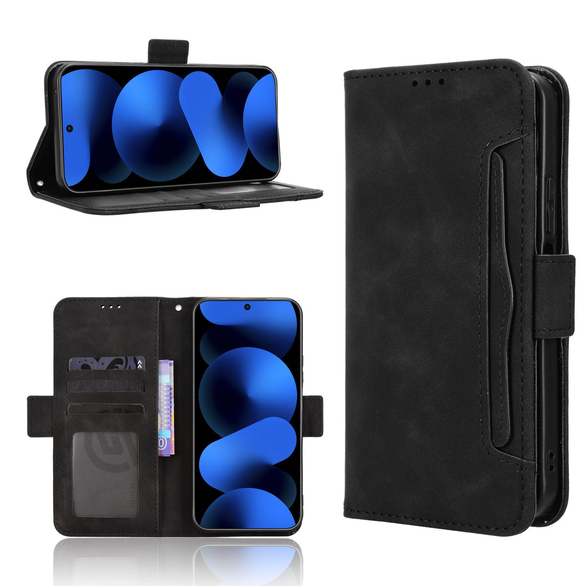 For Huawei nova 16z 5G Leather Case Phone Wallet Cover with Multiple Card Slots