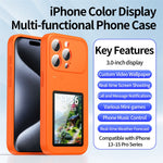 For iPhone 17 Pro Max Dynamic Phone Case 3.5 inch Multi-functional Color Screen Back Cover