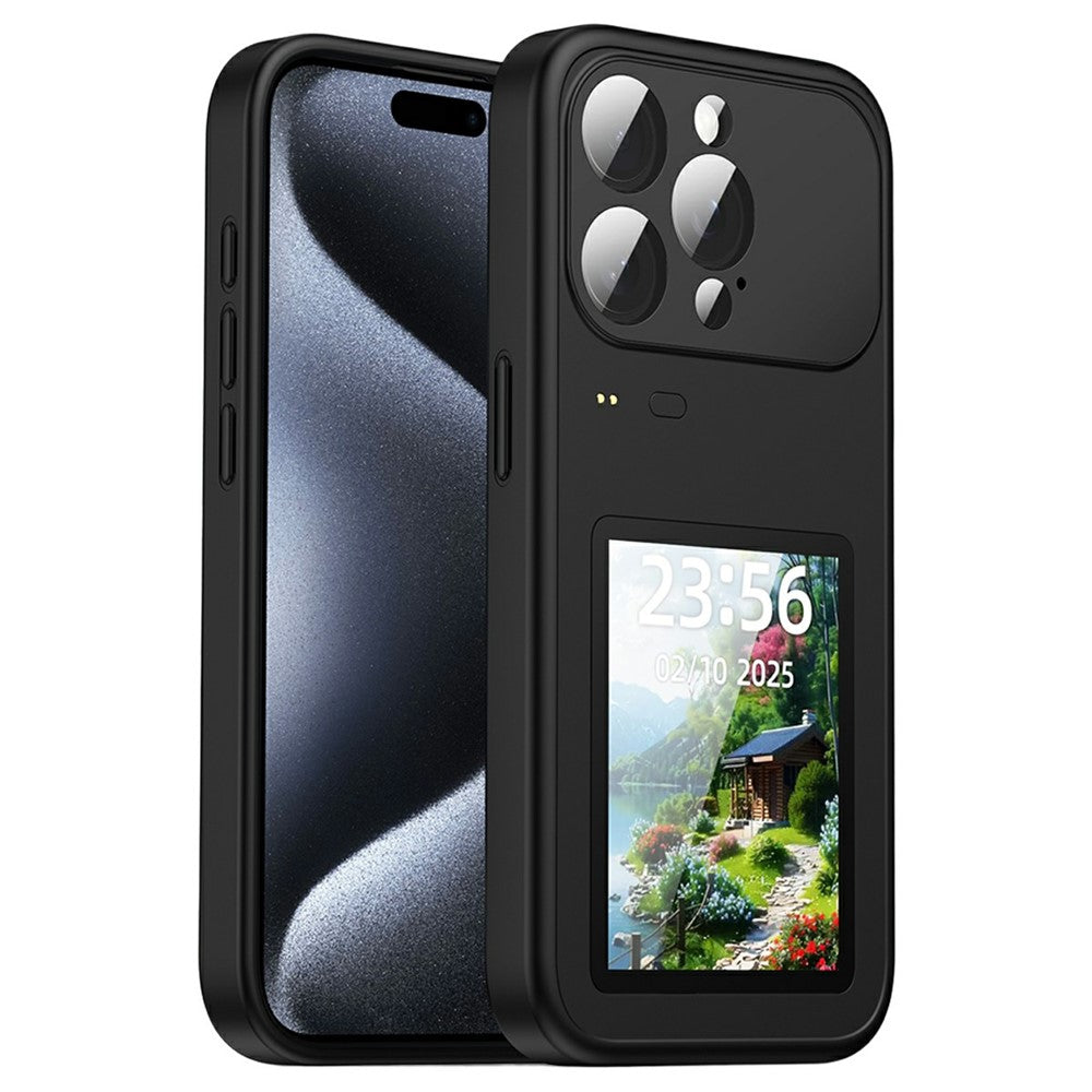 Dynamiskt mobilskal för iPhone 16 Pro, 3,5 tums multifunktionellt bakstycke med färgskärm
