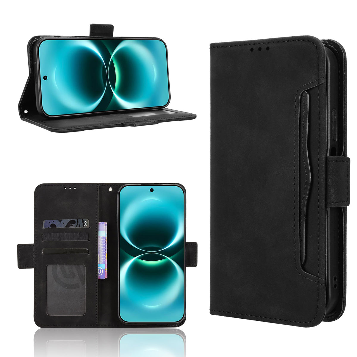 For Huawei Enjoy 90 Pro Max / Huawei nova 15 Max Leather Case Phone Wallet Cover with Multiple Card Slots