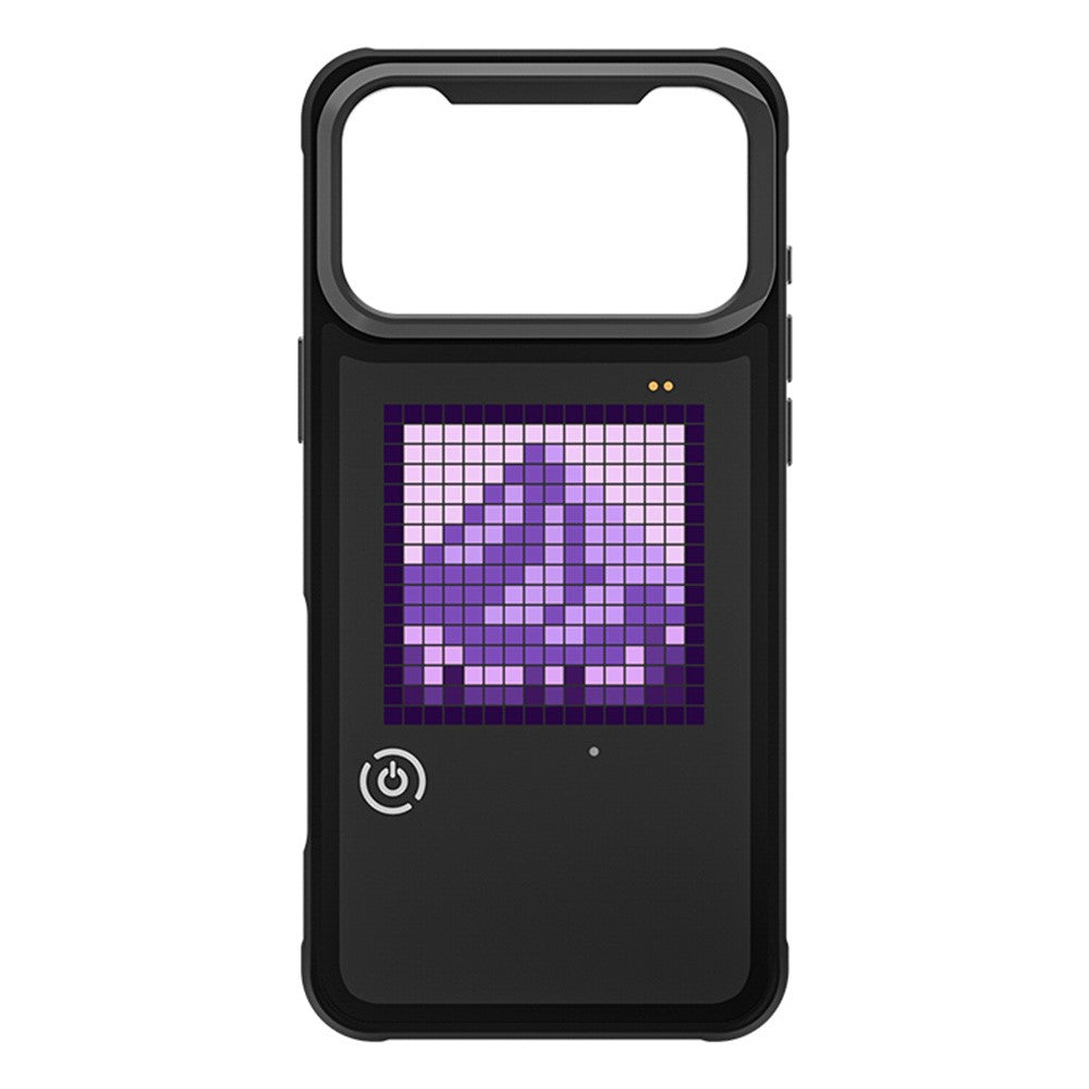For iPhone 17 Pro Max Customizable LED Pixel Display Phone Case with 16x16 Screen Music Rhythm Sync PC+TPU Cover