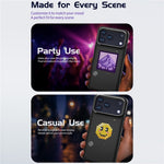 For iPhone 17 Pro Max Customizable LED Pixel Display Phone Case with 16x16 Screen Music Rhythm Sync PC+TPU Cover