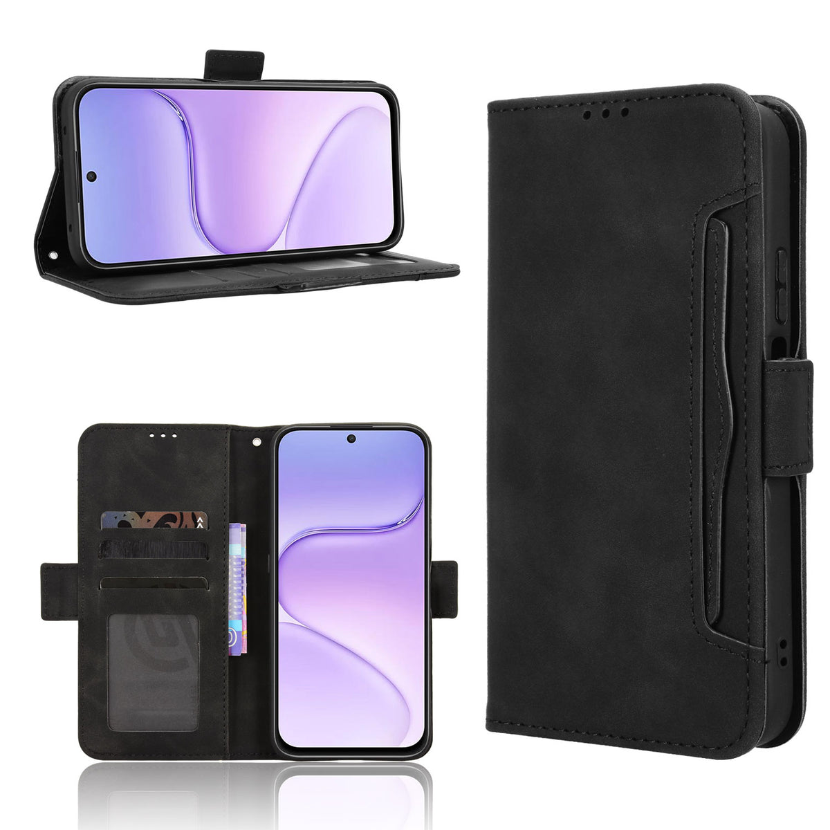 For Honor 600 Smart 5G / X7e Plus 5G Leather Case Phone Wallet Cover with Multiple Card Slots