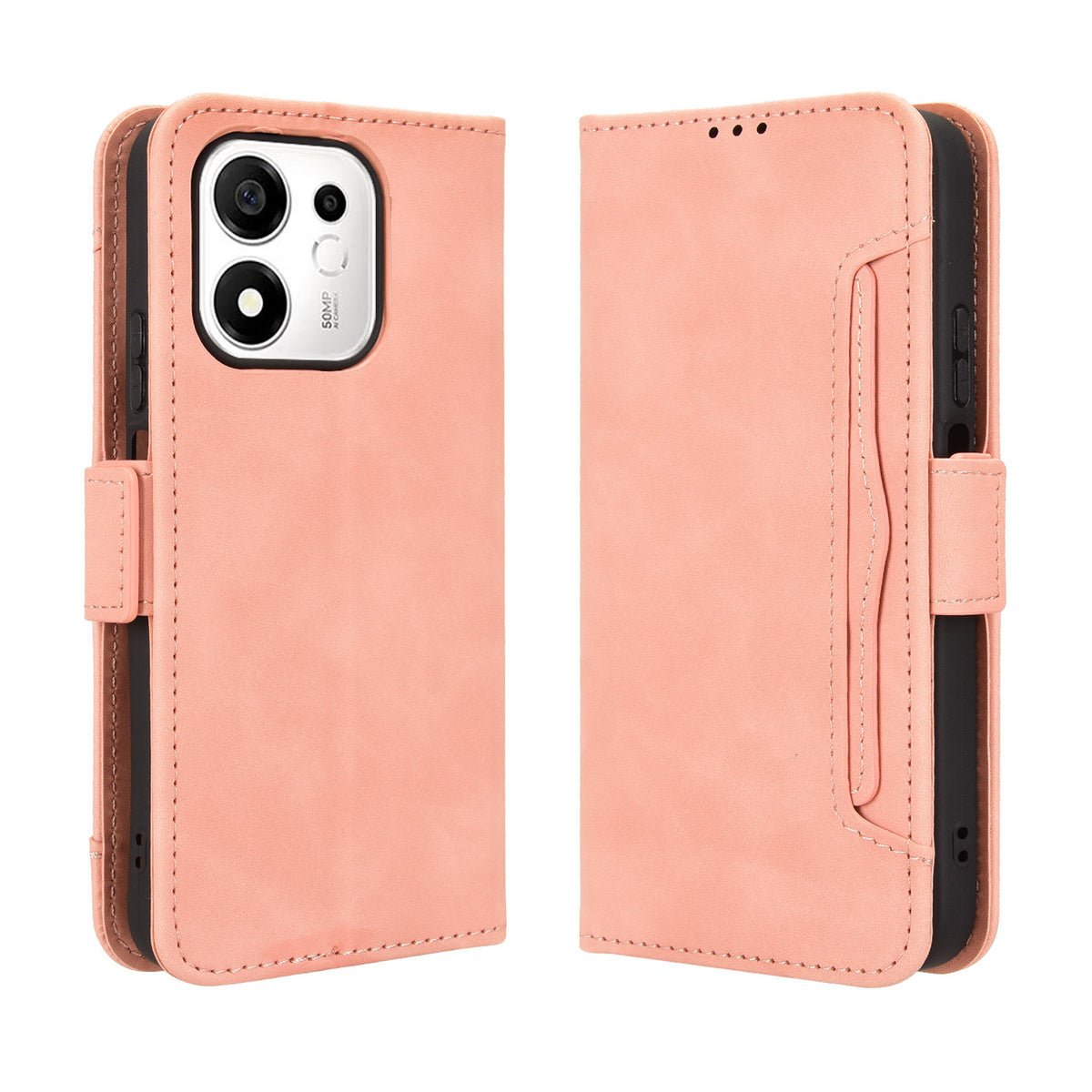 For Honor 600 Smart 5G / X7e Plus 5G Leather Case Phone Wallet Cover with Multiple Card Slots