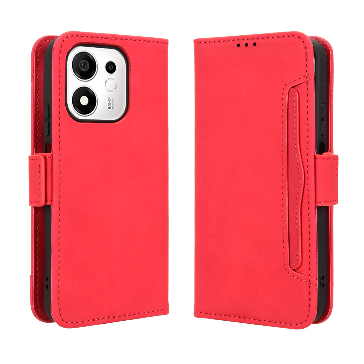 For Honor 600 Smart 5G / X7e Plus 5G Leather Case Phone Wallet Cover with Multiple Card Slots
