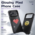 Til iPhone 17 Pro LED Pixel Cover DIY Animeret Brugerdefineret Skærm Telefoncover med Sammenklappeligt Støtteben