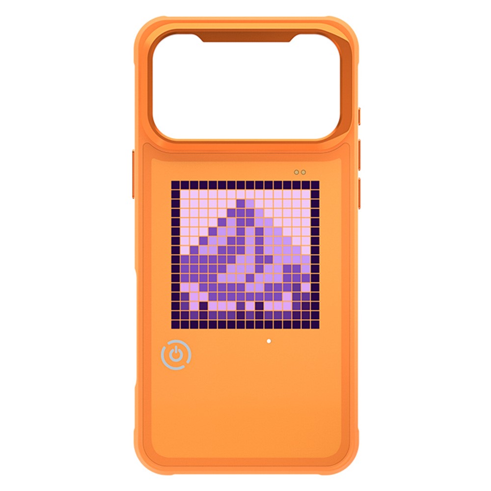 Til iPhone 17 Pro LED Pixel Cover DIY Animeret Brugerdefineret Skærm Telefoncover med Sammenklappeligt Støtteben