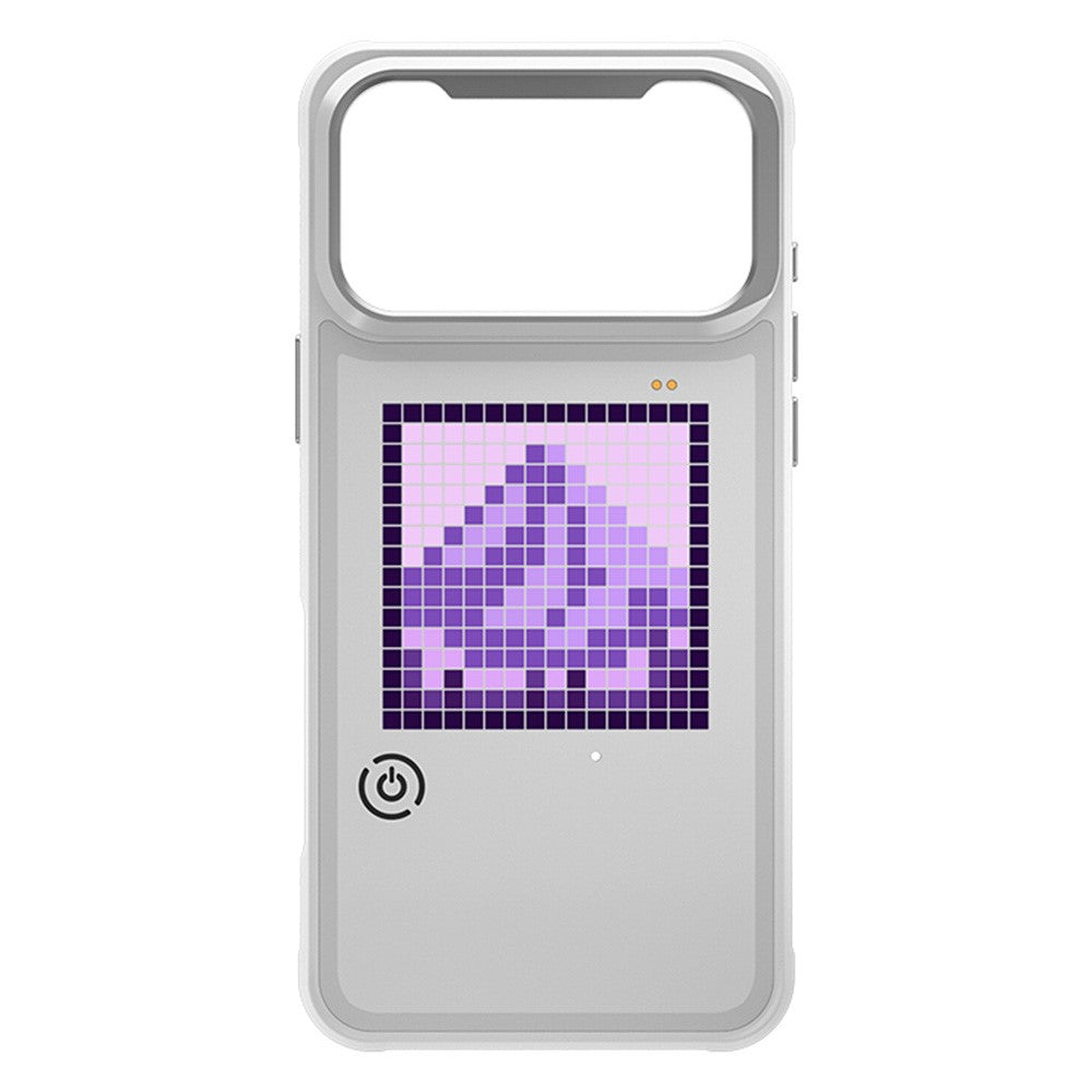 Til iPhone 17 Pro LED Pixel Cover DIY Animeret Brugerdefineret Skærm Telefoncover med Sammenklappeligt Støtteben