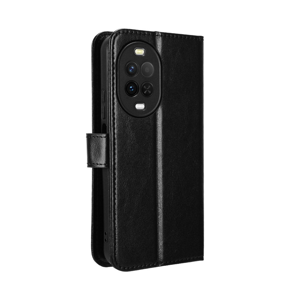 For Huawei nova 16z 5G PU Leather Case with Strap Crazy Horse Texture Phone Wallet Cover