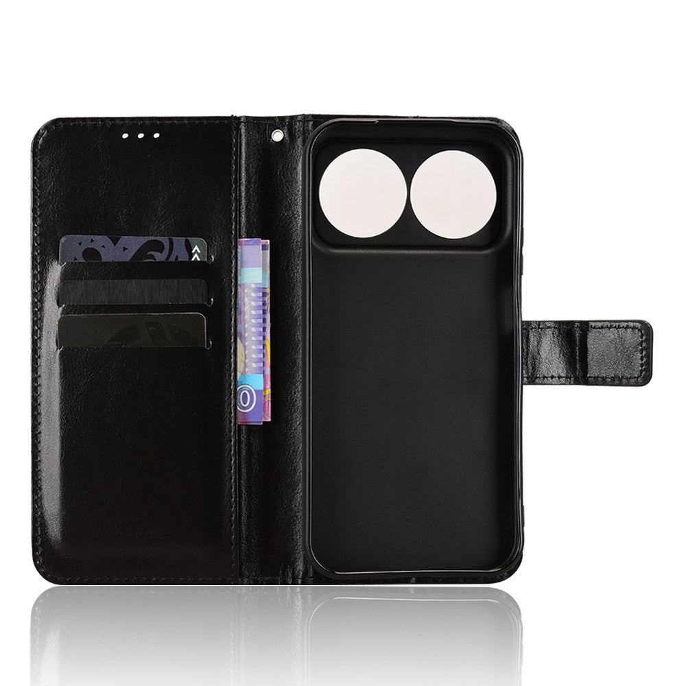 For Huawei nova 16 5G PU Leather Case with Strap Crazy Horse Texture Phone Wallet Cover