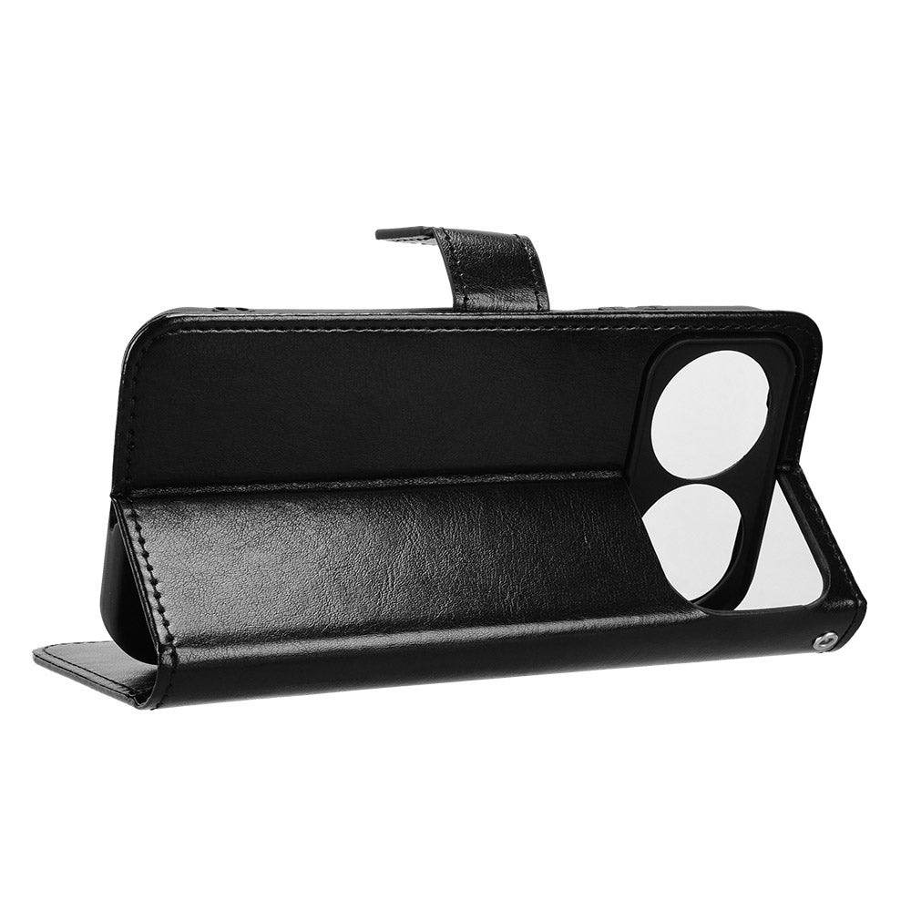 For Huawei nova 16 5G PU Leather Case with Strap Crazy Horse Texture Phone Wallet Cover