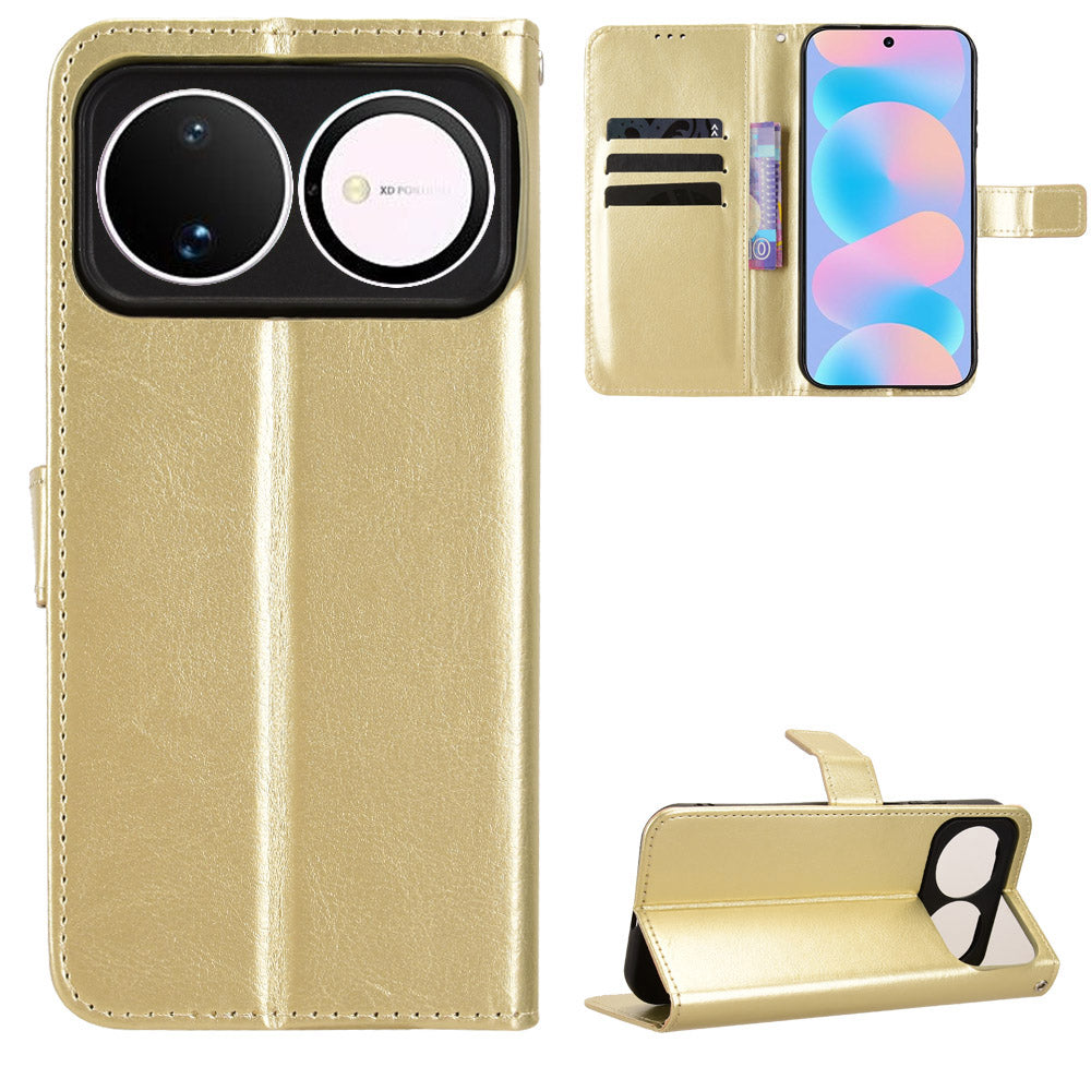 For Huawei nova 16 5G PU Leather Case with Strap Crazy Horse Texture Phone Wallet Cover