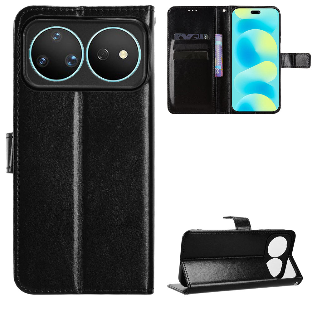 For Huawei nova 16s Pro 5G / nova 16 Pro 5G / nova 16 Ultra 5G PU Leather Case with Strap Crazy Horse Texture Phone Wallet Cover