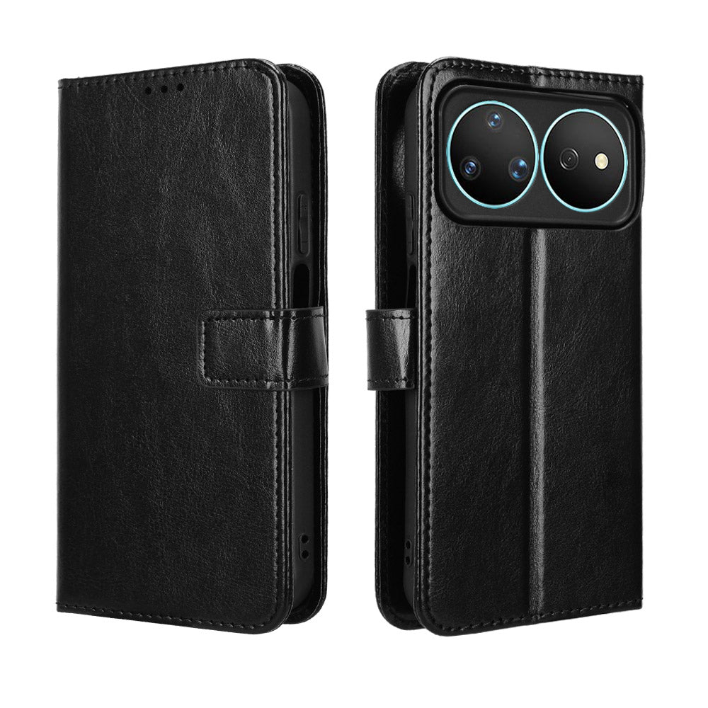 For Huawei nova 16s Pro 5G / nova 16 Pro 5G / nova 16 Ultra 5G PU Leather Case with Strap Crazy Horse Texture Phone Wallet Cover