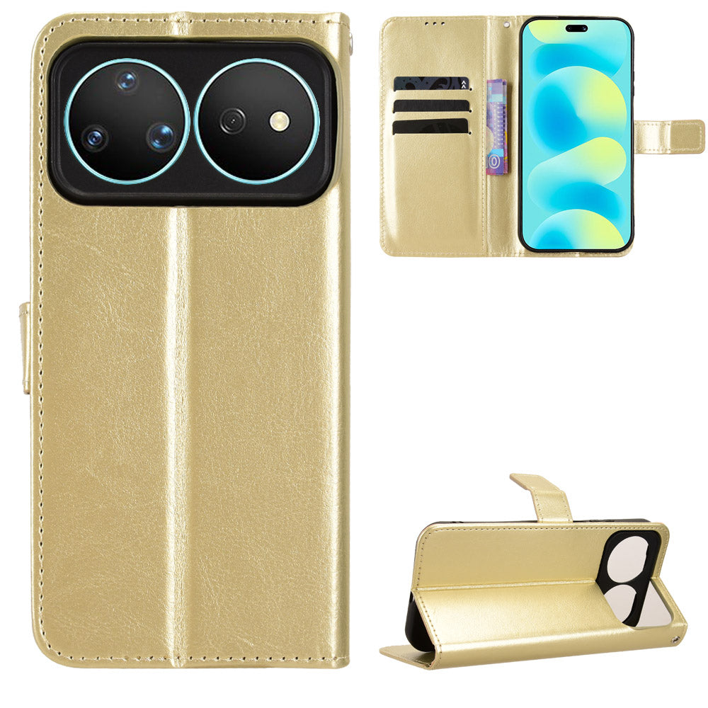 For Huawei nova 16s Pro 5G / nova 16 Pro 5G / nova 16 Ultra 5G PU Leather Case with Strap Crazy Horse Texture Phone Wallet Cover