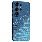 For Samsung Galaxy S24 Ultra Magnetic Case Pixel Grid Pattern Hard PC Shockproof Phone Cover