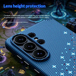 For Samsung Galaxy S24 Ultra Magnetic Case Pixel Grid Pattern Hard PC Shockproof Phone Cover