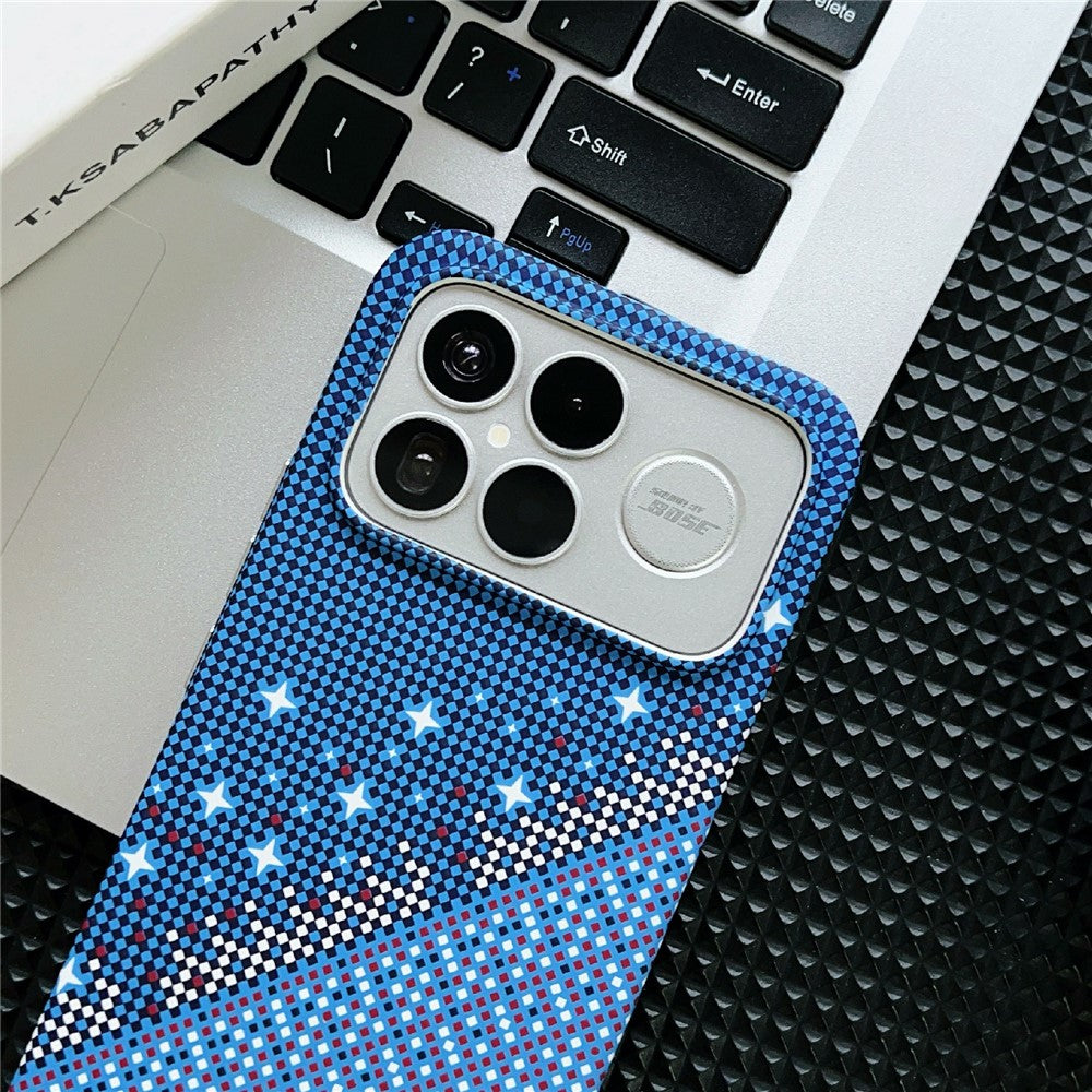 Xiaomi Redmi K90 Pro Max 5G Magnetiskt Skal Pixel Grid Mönster Hårt PC Stötsäkert mobilskal