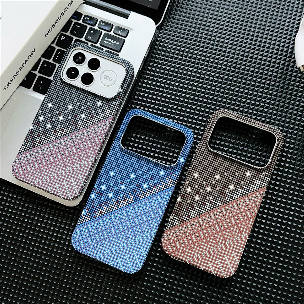 Xiaomi Redmi K90 Pro Max 5G Magnetiskt Skal Pixel Grid Mönster Hårt PC Stötsäkert mobilskal